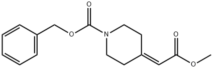 4-MethoxycarbonylMethylene-piperidine-1-carboxylic acid benzyl ester Structure