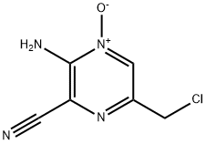 3-AMINO-6-(CHLOROMETHYL)-2-PYRAZINECARBONITRILE 4-OXIDE Struktur
