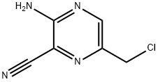 3-amino-6-(chloromethyl)pyrazinecarbonitrile Struktur