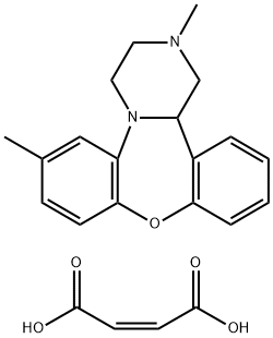 1,3,,4,14b-tetrahydro-2,7-dimethyl-2H-dibenzo[b,f]pyrazino[1,2-d][1,4]oxazepine maleate Struktur