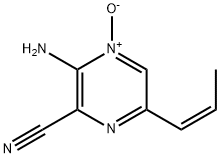 Pyrazinecarbonitrile, 3-amino-6-(1-propenyl)-, 4-oxide, (Z)- (9CI) Structure