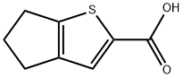 5,6-ジヒドロ-4H-シクロペンタ[B]チオフェン-2-カルボン酸 化学構造式