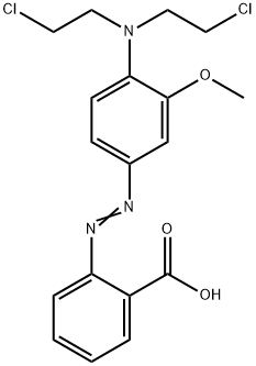 2-[[4-[Bis(2-chloroethyl)amino]-3-methoxyphenyl]azo]benzoic acid 结构式