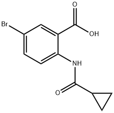 2-(环丙甲酰氨基)-5-溴苯甲酸 结构式