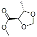 1,3-Dioxolane-4-carboxylicacid,5-methyl-,methylester,(4R,5S)-(9CI) Struktur