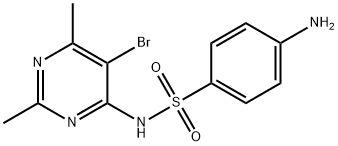 4-Amino-N-(5-bromo-2,6-dimethyl-4-pyrimidinyl)benzene-1-sulfonamide Struktur