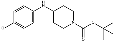 TERT-BUTYL 4-(4-CHLOROANILINO)TETRAHYDRO-1(2H)-PYRIDINECARBOXYLATE 化学構造式