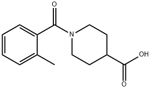 1-(2-甲基-苯甲酰)-哌啶-4-羧酸,401581-31-5,结构式