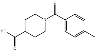 1-(4-甲基-苯甲酰)-哌啶-4-羧酸, 401581-34-8, 结构式