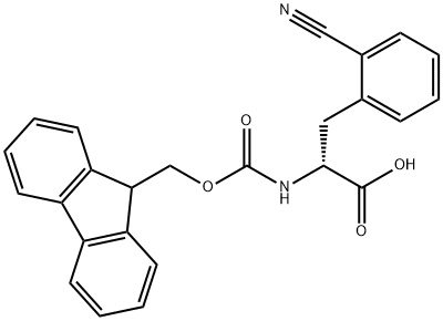 FMOC-2-氰基-D-苯丙氨酸, 401620-74-4, 结构式