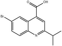6-BROMO-2-ISOPROPYL-QUINOLINE-4-CARBOXYLIC ACID 化学構造式