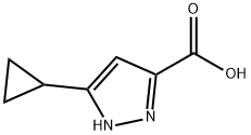 5-环丙基吡唑-3-羧酸,401629-04-7,结构式