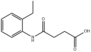 4-[(2-エチルフェニル)アミノ]-4-オキソブタン酸 化学構造式