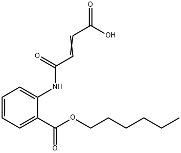 (2Z)-4-({2-[(hexyloxy)carbonyl]phenyl}amino)-4-oxobut-2-enoic acid Struktur