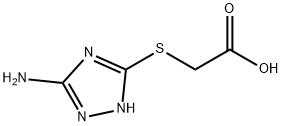 [(3-アミノ-1H-1,2,4-トリアゾール-5-イル)チオ]酢酸 化学構造式