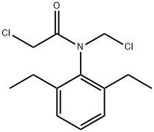 2-chloro-N-(chloromethyl)-N-(2,6-diethylphenyl)acetamide  Structure