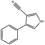 4-苯基-1H-吡咯-3-甲腈, 40167-37-1, 结构式