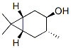 [1R-(1alpha,3alpha,4beta,6alpha)]-4,7,7-trimethylbicyclo[4.1.0]heptan-3-ol Structure