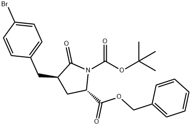 (4R)-BOC-4-(4-溴苄基)-PYR-OBZL, 401793-01-9, 结构式