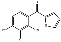 2,3-dichloro-4-hydroxyphenyl 2-thienyl ketone Structure