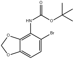 TERT-BUTYL (5-BROMO-1,3-BENZODIOXOL-4-YL)CARBAMATE, 401811-77-6, 结构式