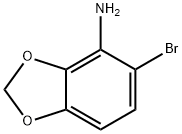 5-溴苯并[D][1,3]二氧-4-胺 结构式
