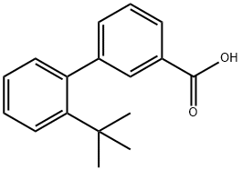 2-tert-Butylbiphenyl-3-carboxylic acid Struktur