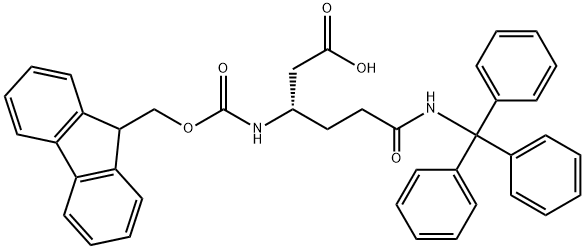 FMOC-Β-ホモGLN(TRT)-OH 化学構造式