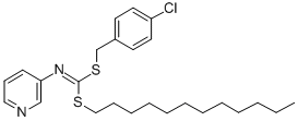 (4-Chlorophenyl)methyl dodecyl-3-pyridinylcarbonimidodithioate Struktur
