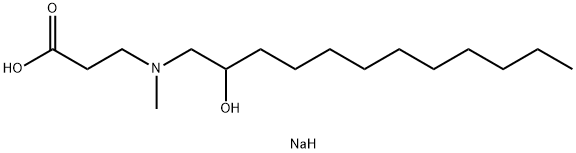 sodium N-(2-hydroxydodecyl)-N-methyl-beta-alaninate 结构式