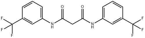 N,N'-双[3-(三氟甲基)苯基]丙二酰胺 结构式