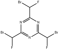 2,4,6-三(溴氟甲基)-1,3,5-三嗪, 402-94-8, 结构式