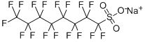 ナトリウム＝ペルフルオロオクタンスルホナト 化学構造式
