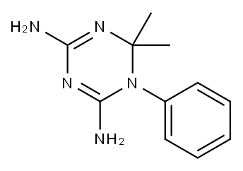 1,6-Dihydro-6,6-dimethyl-1-phenyl-s-triazine-2,4-diamine Structure