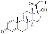 21-Iodo-16-methylpregna-1,4,9(11)-trien-17-ol-3,20-dione 化学構造式