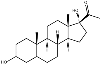 3,17-ジヒドロキシプレグナン-20-オン 化学構造式