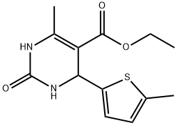 5-Pyrimidinecarboxylicacid,1,2,3,4-tetrahydro-6-methyl-4-(5-methyl-2-thienyl)-2-oxo-,ethylester(9CI) Struktur
