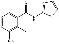 3-アミノ-2-メチル-N-1,3-チアゾール-2-イルベンズアミド 化学構造式