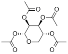 1-O,2-O,3-O,4-O-Tetraacetyl-α-D-lyxopyranose Struktur