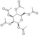 1-O,2-O,3-O,4-O,6-O-ペンタアセチル-β-D-マンノピラノース 化学構造式