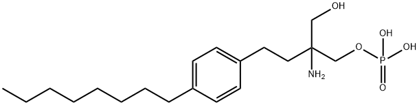 2-氨基-2-(羟基甲基)-4-(4-辛基苯基)丁基磷酸二氢酯,402615-91-2,结构式