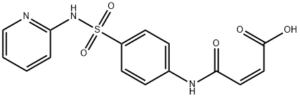 (Z)-4-オキソ-4-[4-(2-ピリジニルアミノスルホニル)フェニルアミノ]-2-ブテン酸 化学構造式