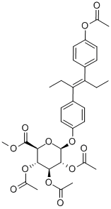 Acetyldiethylstilbestrol 2,3,4-Tri-O-acetyl--D-glucuronide Methyl Ester Structure