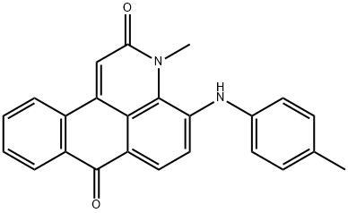 3-methyl-4-[(4-methylphenyl)amino]-3H-dibenz[f,ij]isoquinoline-2,7-dione 结构式