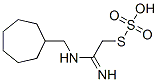Thiosulfuric acid hydrogen S-[2-[(cycloheptylmethyl)amino]-2-iminoethyl] ester Structure