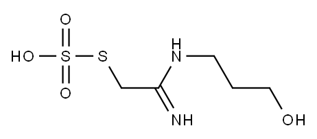 Thiosulfuric acid hydrogen S-[2-[(3-hydroxypropyl)amino]-2-iminoethyl] ester Struktur