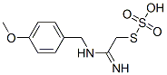 Thiosulfuric acid hydrogen S-[2-imino-2-[[(4-methoxyphenyl)methyl]amino]ethyl] ester Structure
