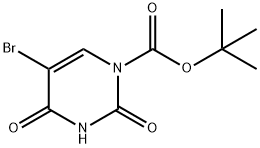 5-bromo-2,4-dioxo-3,4-dihydro-2H-pyrimidine-1-carboxylic acid tert-butyl ester Structure