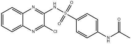 N-{4-[(3-氯喹喔啉-2-基)氨磺酰基]苯基}乙酰胺 结构式