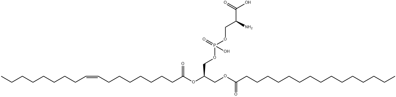 1-palmitoyl-2-oleoylglycero-3-phosphoserine Structure